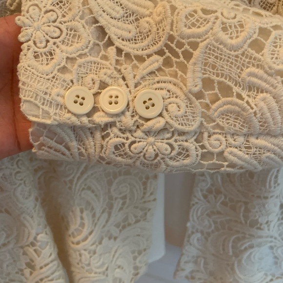 Alice+Olivia Cream Lace Jacket NWT Size M - Picture 7 of 9